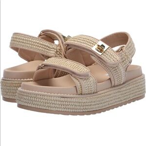 Steve Madden Bigmona Sandals- Natural Raffia- 10